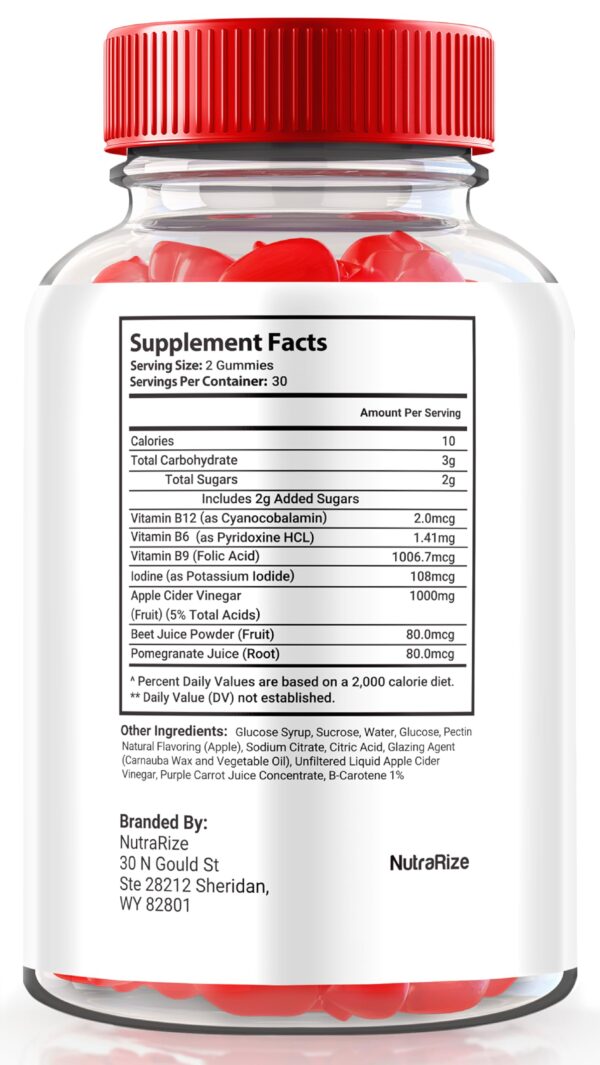 Empaque gomitas Keto ACV NutraRize Xfit suplemento dietético