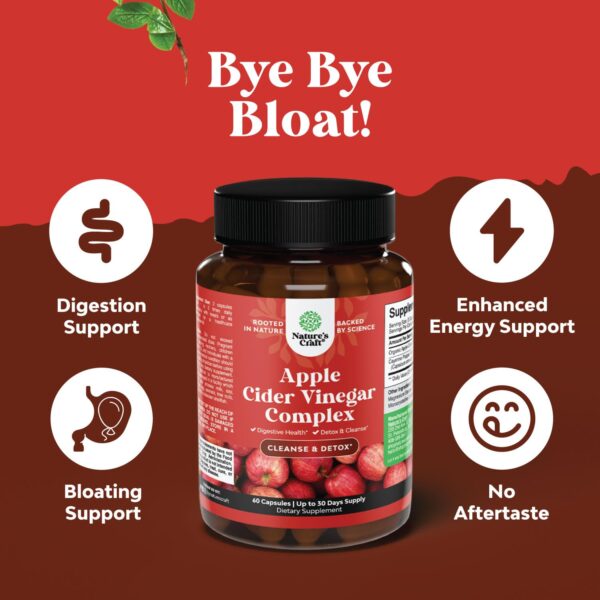 Cápsulas detox vinagre de manzana para limpiar el cuerpo naturalmente