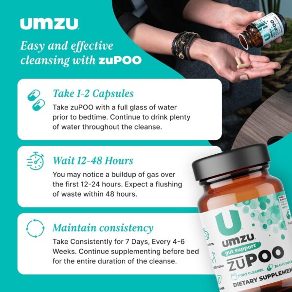 Cápsulas UMZU zuPOO apoyo salud intestinal y eliminación residuos