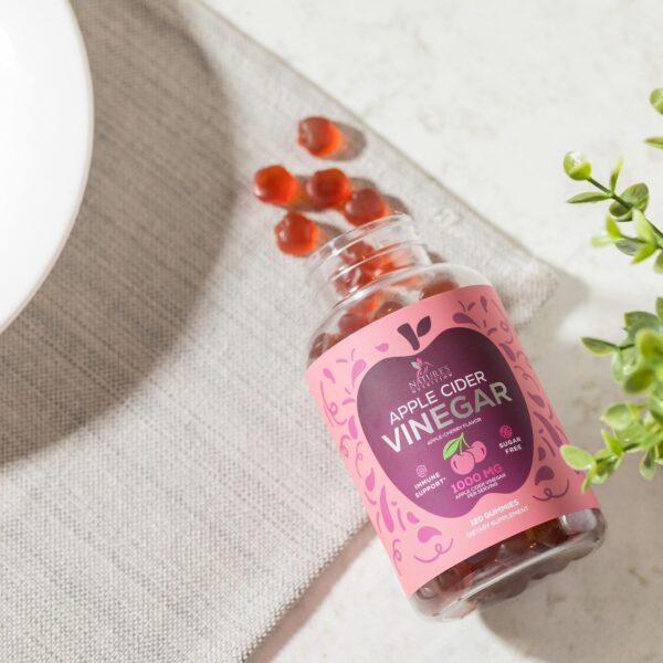 Gomitas vinagre sidra manzana soporte energético y detox natural