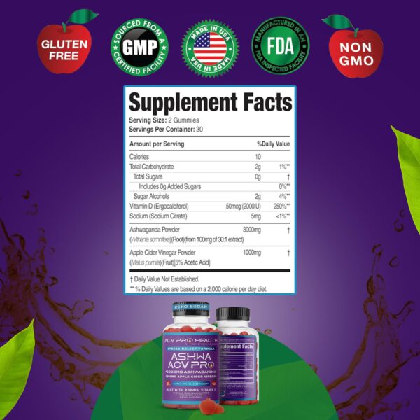 Suplemento de ashwagandha y acv para dieta saludable