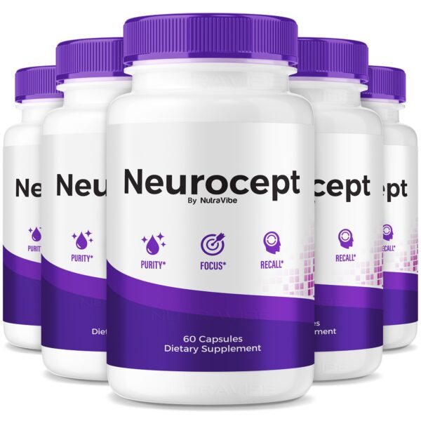 Frasco de Neurocept con cápsulas