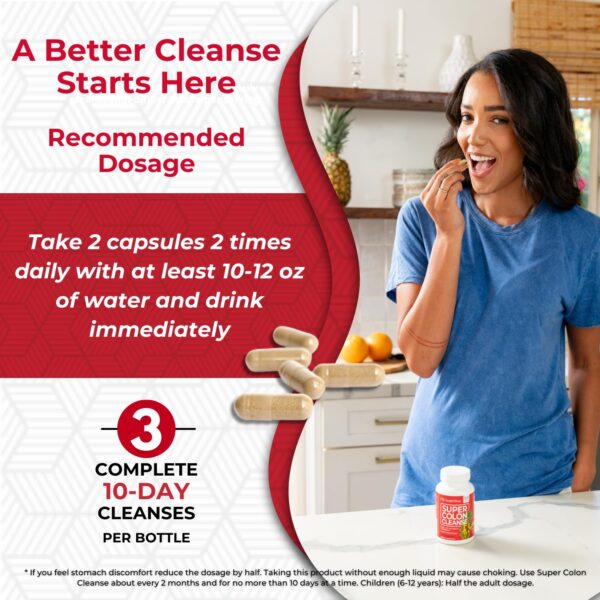 Detalle cápsulas detox Health Plus Super Colon Cleanse