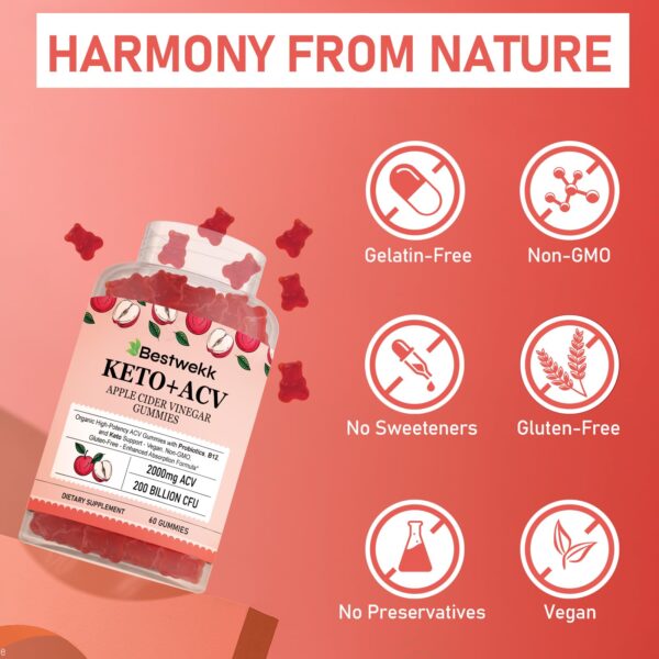 Apoyo diario con gomitas vinagre de sidra y keto