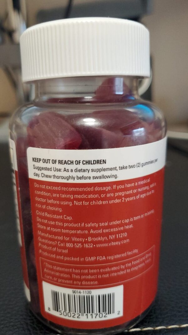 Gomitas Viteey detalles ingredientes naturales y beneficios