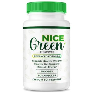 Frente de la caja Nice Green Cápsulas