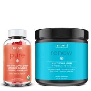 Gomitas de vinagre de manzana orgánico WellPath con jengibre para bienestar