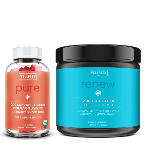 Gomitas de vinagre de manzana orgánico WellPath con jengibre para bienestar