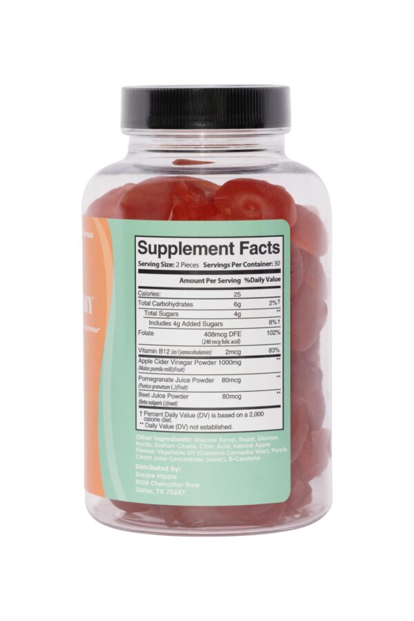 Etiqueta Boujee Hippie Gomitas Vinagre Sidra Manzana