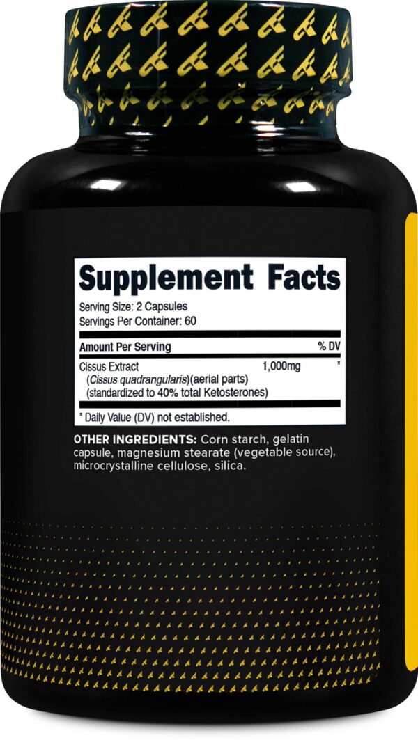 Frasco y cápsulas en mesa