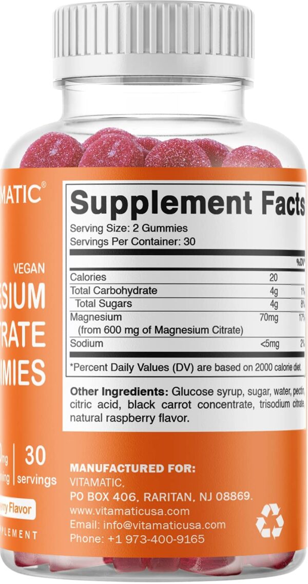 Gomitas magnesio y sidra manzana Vitamatic sabor manzana natural