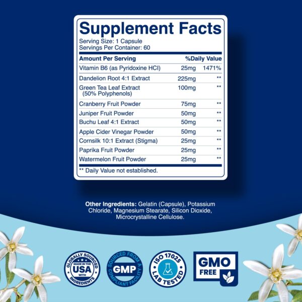 Extracto de hoja de diente de león y té verde en pastillas diuréticas