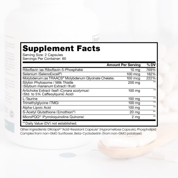 Suplemento vegetariano detox hepático Pure TheraPro Rx