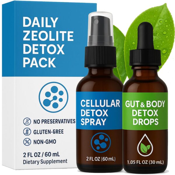Frente del empaque Zeolite Detox Pack para adultos