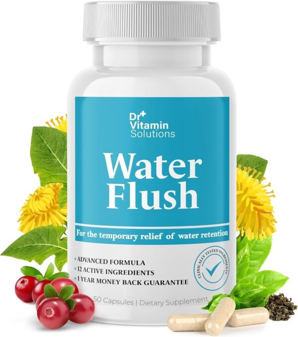 Botella de pastillas diuréticas Water Flush DR VITAMIN SOLUTIONS