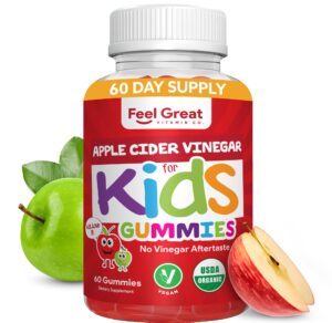 Gomitas vinagre de manzana orgánicas para niños salud digestiva