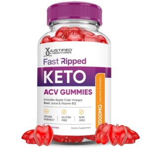 Fast Ripped Keto ACV gomitas paquete frontal sabor manzana vinagre