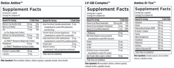 Nutrientes para detox en sobres Diseño para la Salud