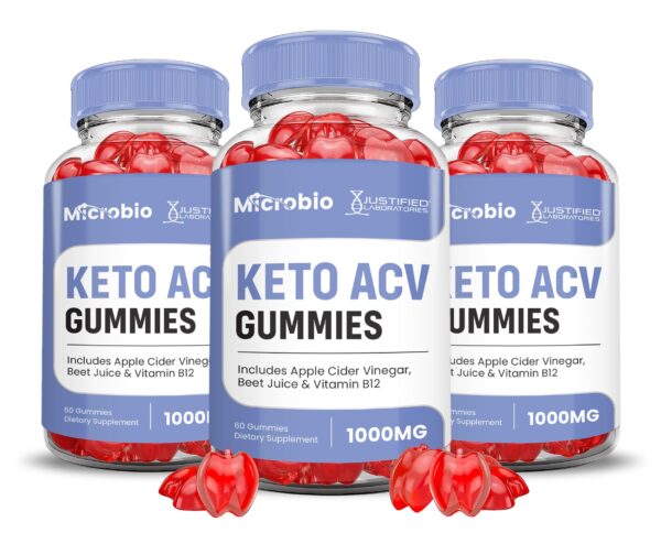 Microbio Keto ACV gomitas 3 paquetes 1000mg vinagre manzana nutrición