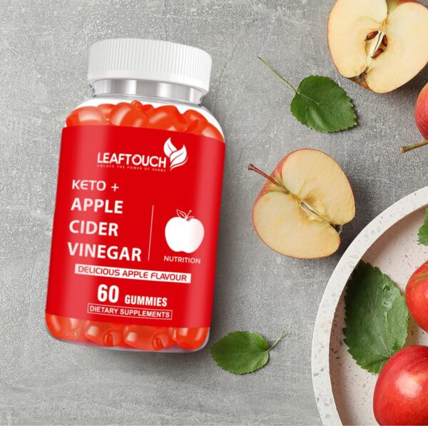 Frasco de gomitas ACV LEAFTOUCH sabor manzana