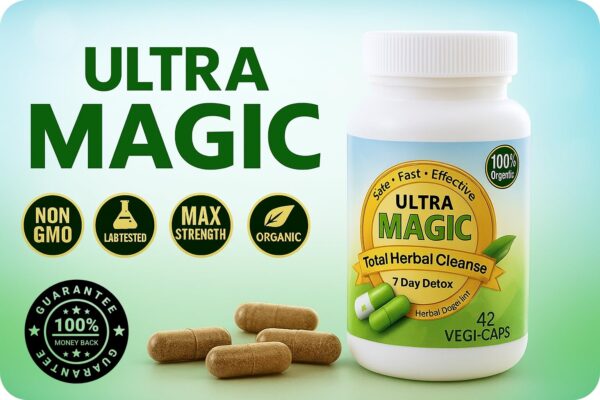 Paquete de detox herbal con ingredientes vegetales orgánicos