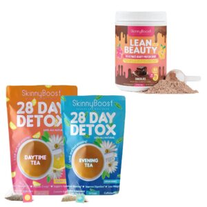 Combo SkinnyBoost té detox y batido chocolate limpieza 28 días