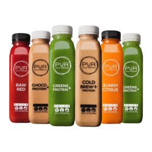 Botella PUR Powerhouse limpieza jugos 7 días con proteína vegana