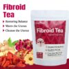 Detalle del paquete de té Leafroot fibromas para mujeres
