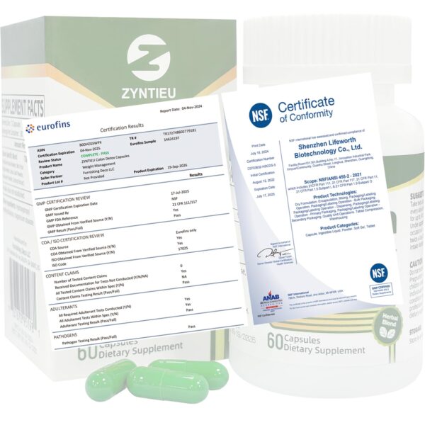 Suplemento laxante Zyntieu para aliviar estreñimiento y detox