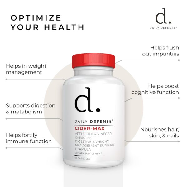 Suplemento vinagre sidra manzana Daily Defense para keto