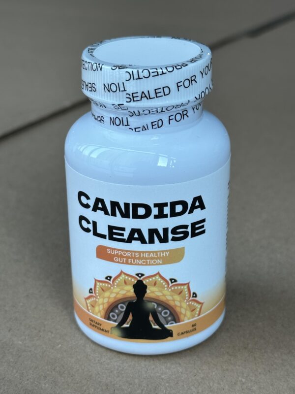 Candida Cleanse caja con suplemento para balance digestivo natural