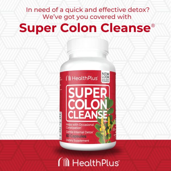 Cápsulas de Health Plus Super Colon Cleanse para detox y salud digestiva