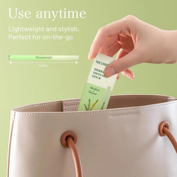 Uso del palito herbal NicoShieldX con hierbas naturales