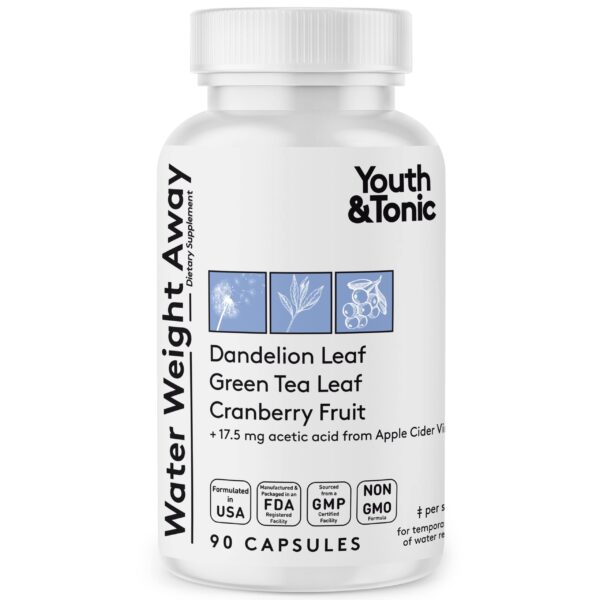 Youth & Tonic pastillas diuréticas naturales 90 cápsulas