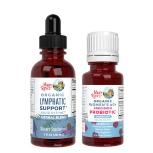 MaryRuth Organics probióticos frambuesa para mujeres 40 plus botella frontal