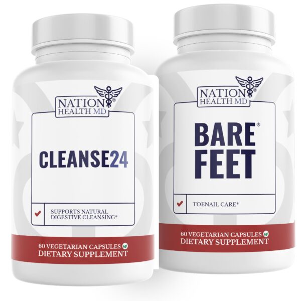Frente del producto NATION HEALTH MD Cleanse24 Bare Feet