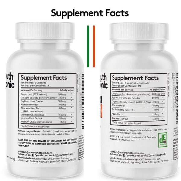 cápsulas detox youth tonic aminoacidos limpio metabolismo 15 dias