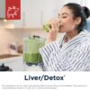 Vaso con polvo Protein Cleanse Plus para detoxificación hepática