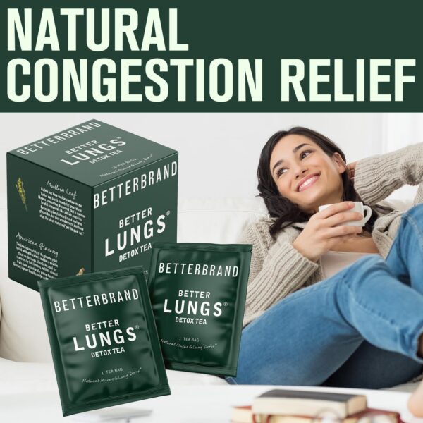 Bolsitas de té natural para salud pulmonar Betterbrand BetterLungs