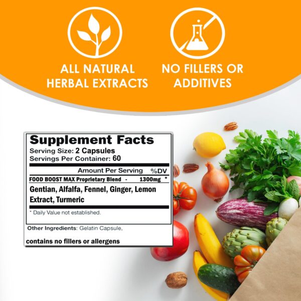 Frasco de FoodBoost MAX presented