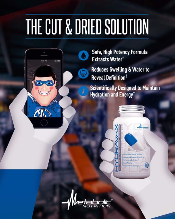 Hydravax Metabolic Nutrition cápsulas diuréticas para balance saludable