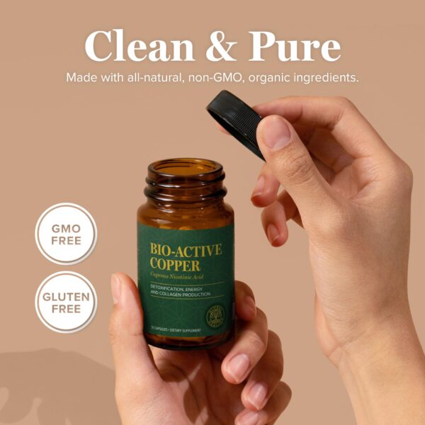 Etiqueta suplemento Cu1 cobre bioactivo detox y sistema inmune
