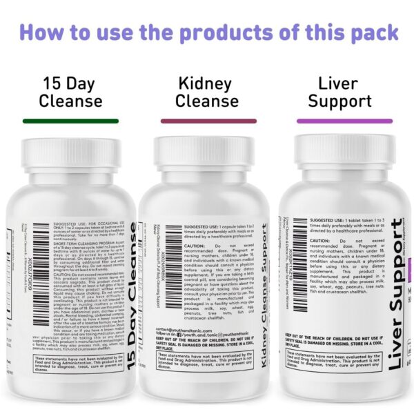 Suplemento completo detox Youth & Tonic 180 tabletas