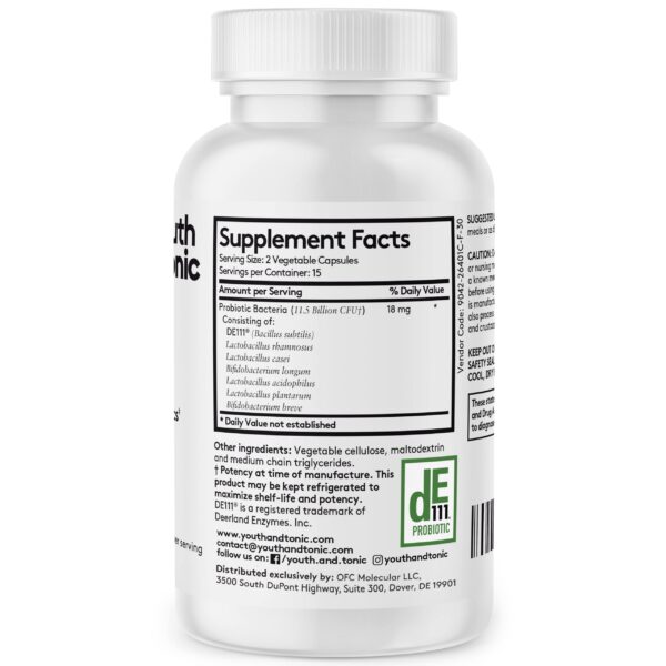 Probióticos en cápsulas no GMO para desintoxicación intestinal