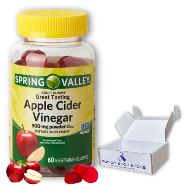 Gomitas vinagre sidra manzana Spring Valley 60 piezas