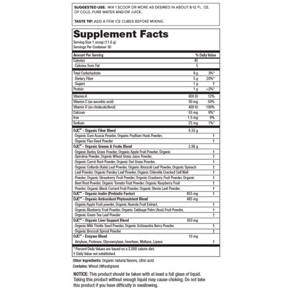 Caja Purity Products OJC polvo mezcla orgánico