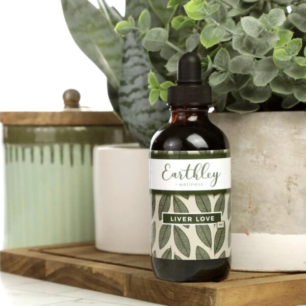 Earthley Wellness frasco mezcla herbal para hígado sano