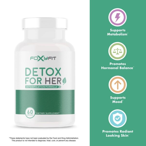 FoxyFit Detox para Ella envase lateral suplemento detox