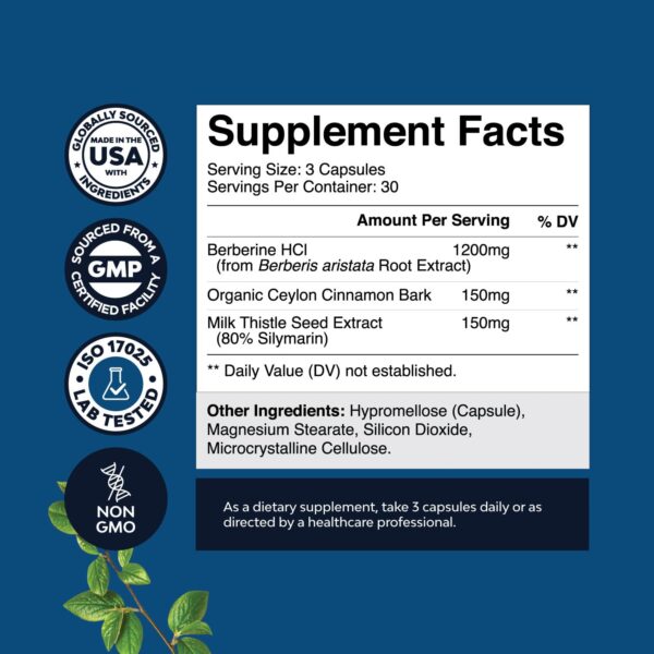 Suplemento berberina antioxidante Natures Craft