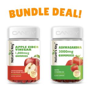 Gomitas Nature's Key de vinagre de sidra de manzana 120 unidades